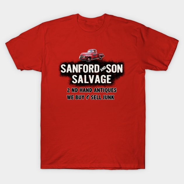 Sanford & Son Salvage Door Panel Sign T-Shirt by Alema Art